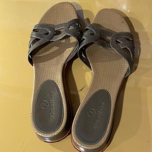 Cole Haan slides gently worn